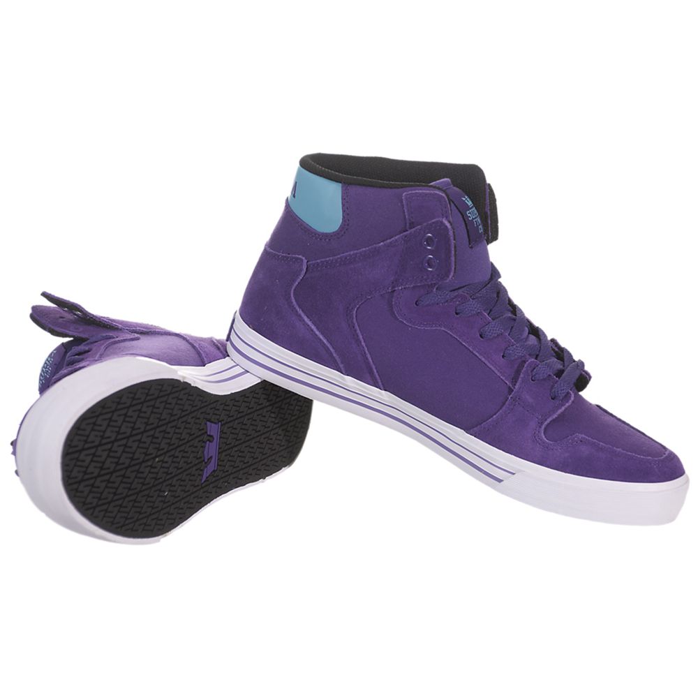 Baskets Montantes Supra Vaider Violette Purple/Teal-White Femme | JLJ-33293030